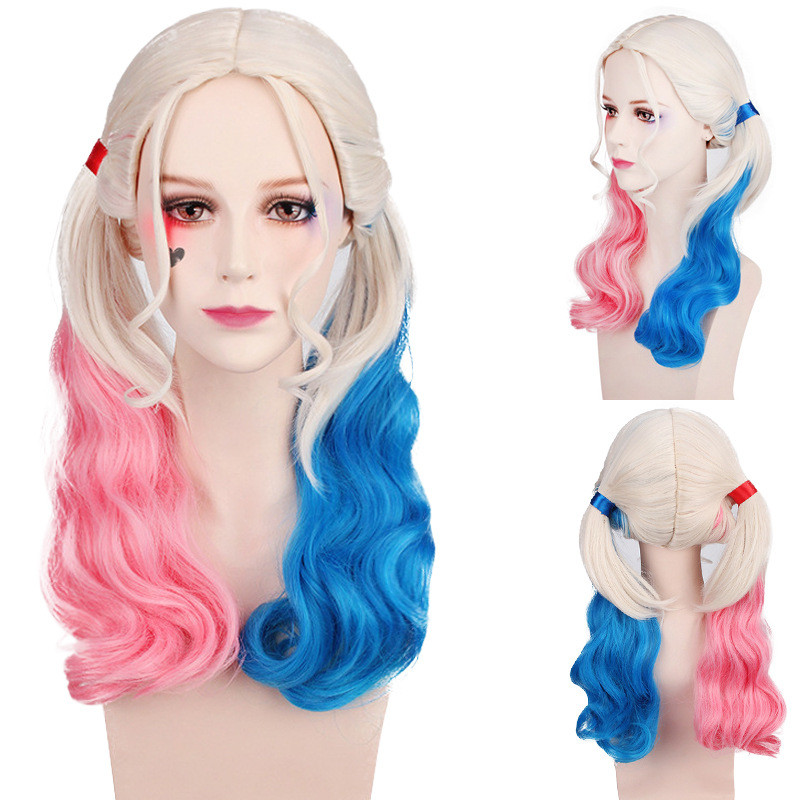 Women'S Harley Quinn Accessories - Реквизит для Хэллоуина: парик Харли Квинн