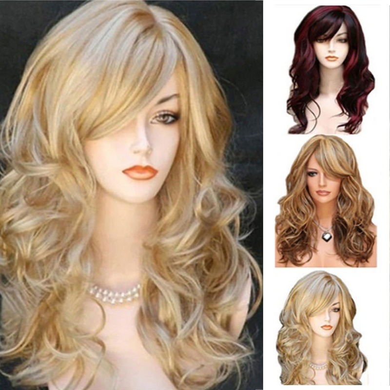 Women'S Clothing And Accessories - Женский пушистый парик с длинными волнистыми