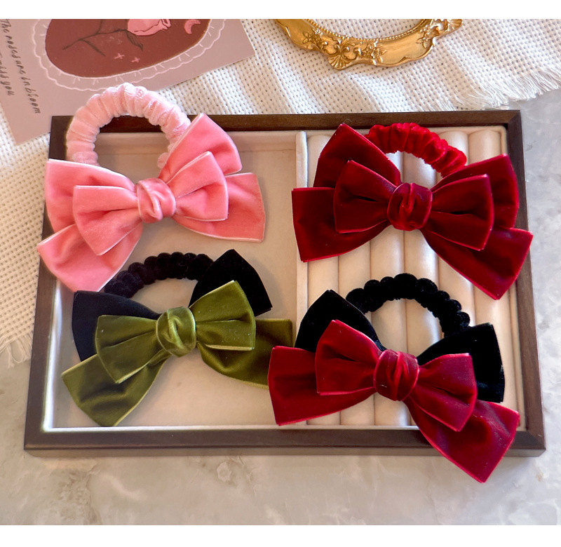Hair Tie Velvet - Милые красные бархатные резинки для волос