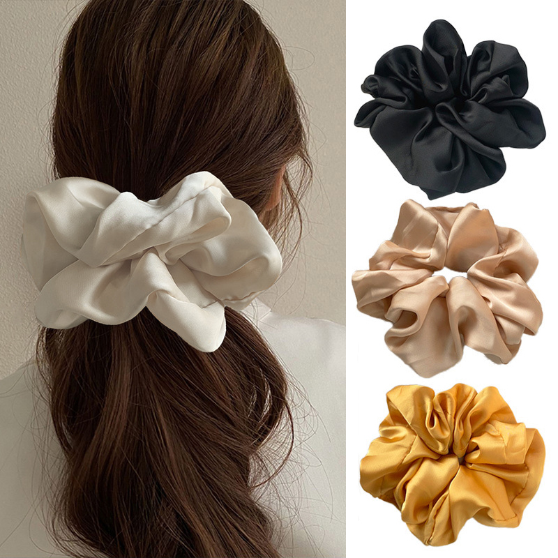 Hair Tie Velvet - Модная шелковая однотонная большая резинка из