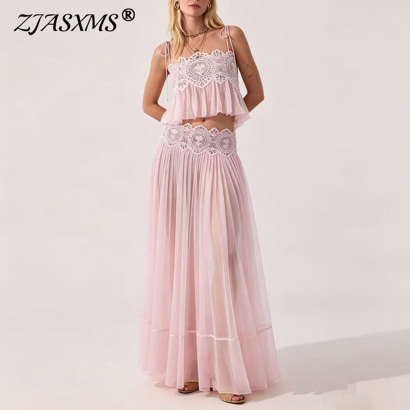 Women'S Vacation Accessories - Женский комплект из кружевного топа на