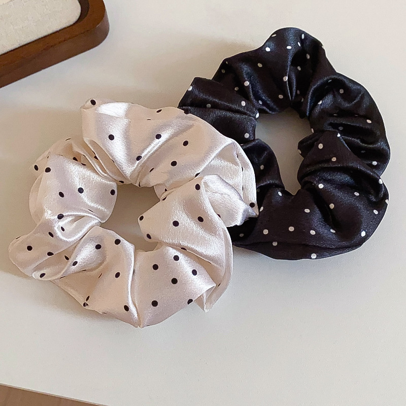Scrunchie Satin Set - 1/2 шт. черно-белые резинки для волос