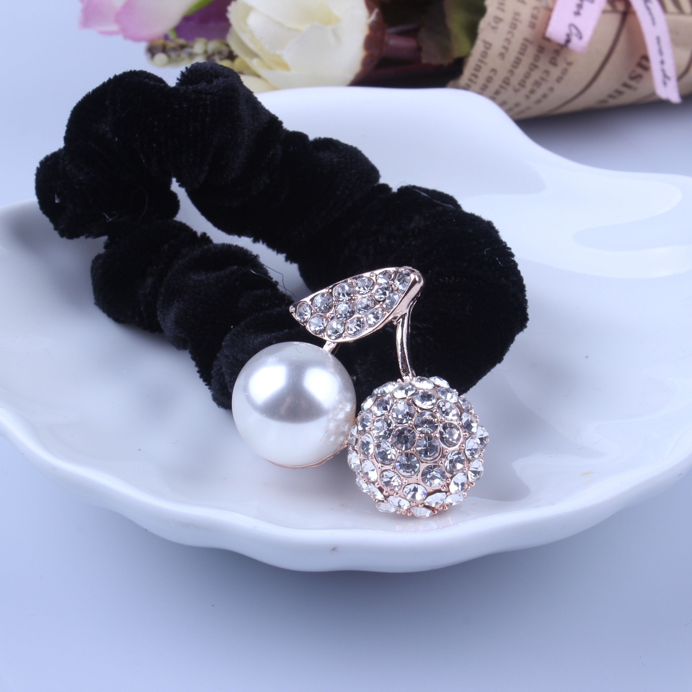 1 шт. Черные бархатные резинки – обзор и цена Hair Tie Velvet