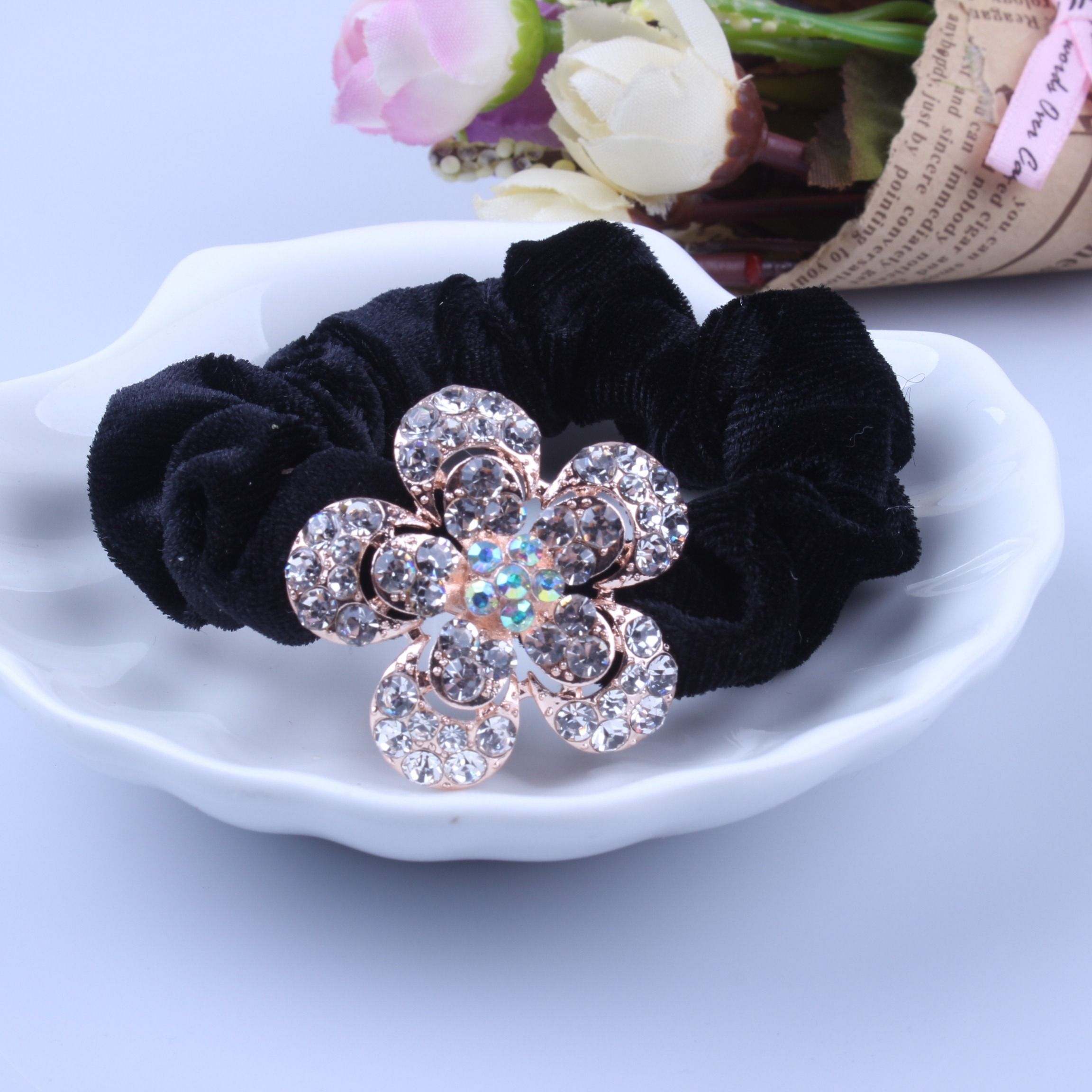 1 шт. Черные бархатные резинки – обзор и цена Hair Tie Velvet